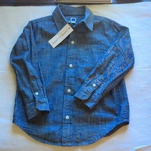 Janie and Jack Cotton Chambray Shirt NWT